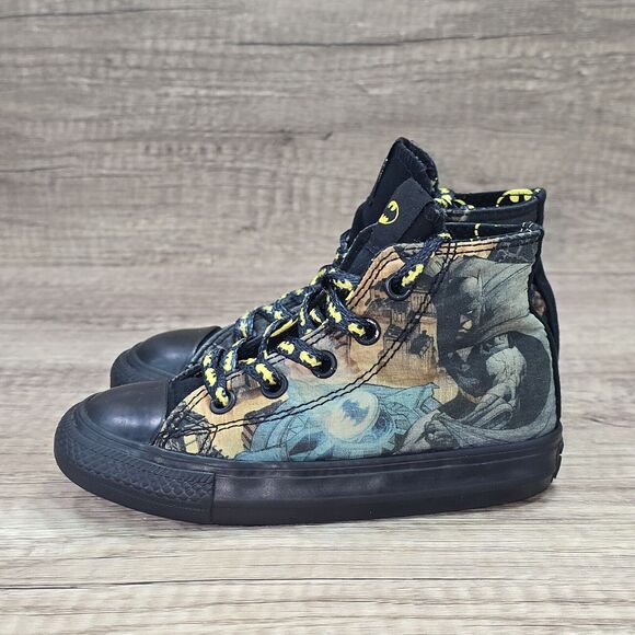 Converse Chuck Taylor All Star Batman DC Comics Toddler's Size 7 Black Sneakers - Picture 3 of 9